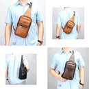 Bolsa de Couro Masculina Transversal Tiracolo
