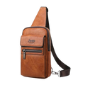 Bolsa de Couro Masculina Transversal Tiracolo