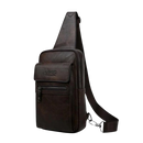 Bolsa de Couro Masculina Transversal Tiracolo