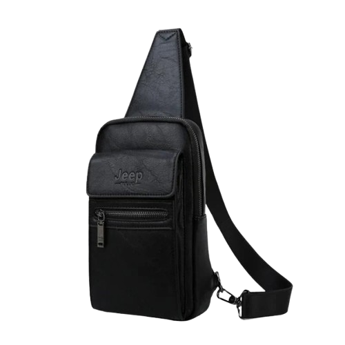 Bolsa de Couro Masculina Transversal Tiracolo